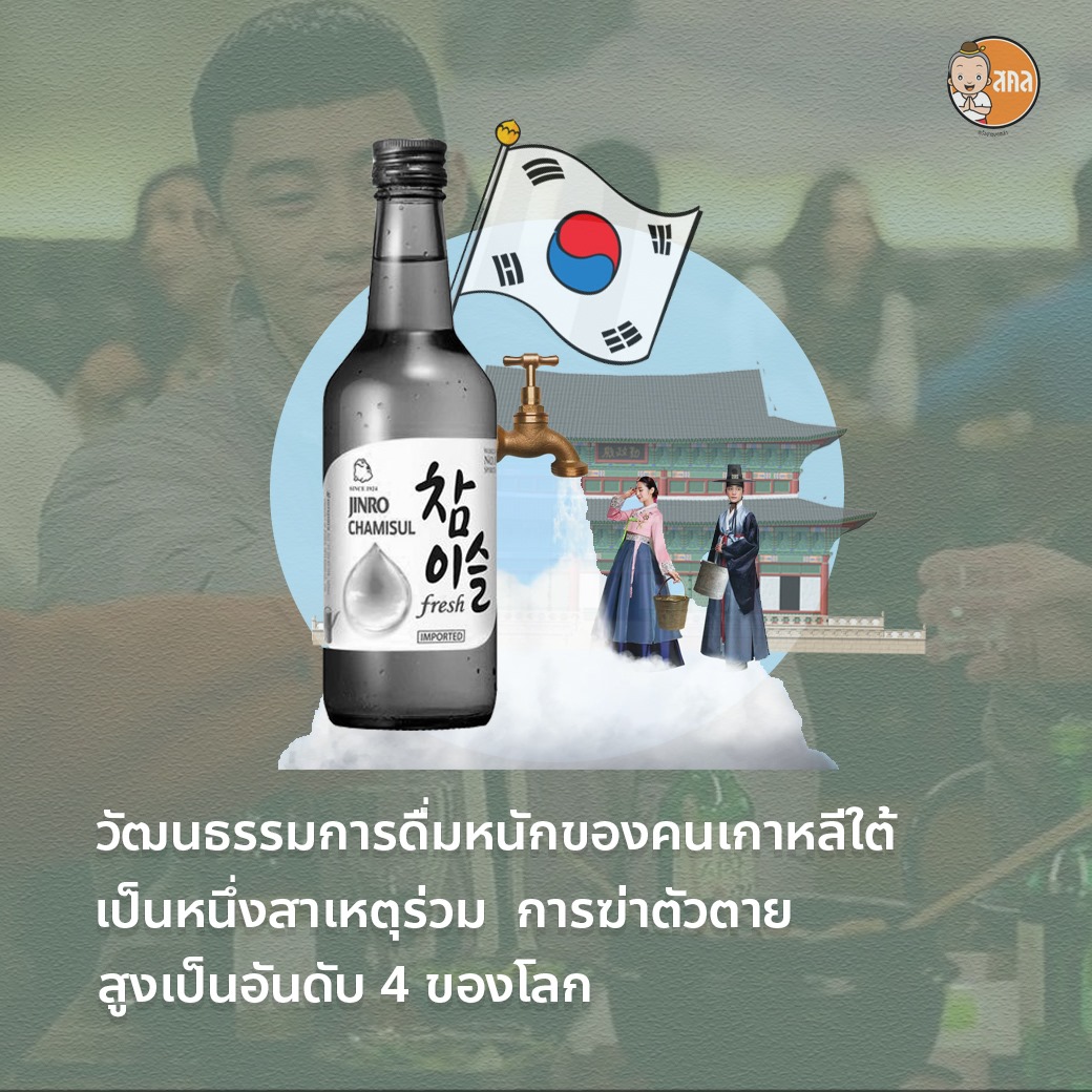 วัฒนธรรมการดื่มหนักของคนเกาหลีใต้ เป็นหนึ่งสาเหตุร่วม “การฆ่าตัวตายสูงเป็นอันดับ 4 ของโลก?”