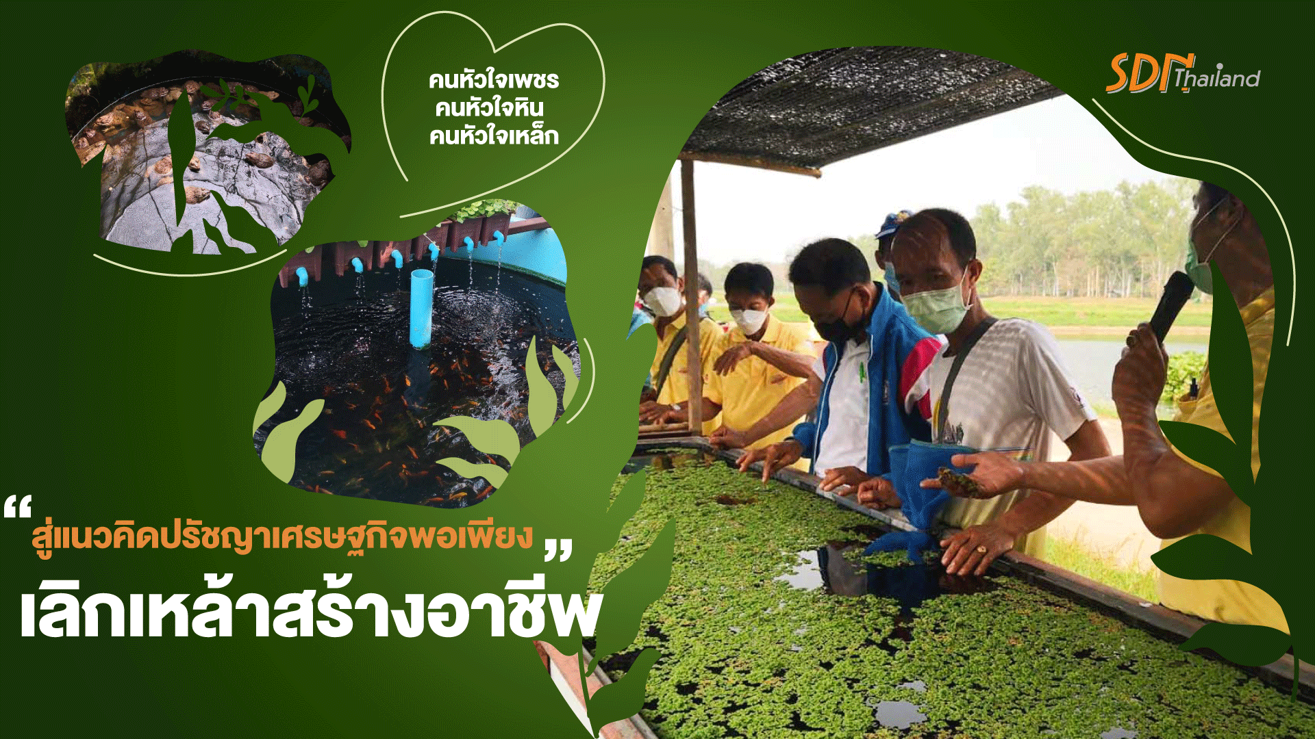 คนหัวใจเพชร  คนหัวใจหิน  คนหัวใจเหล็ก” สู่แนวคิดปรัชญาเศรษฐกิจพอเพียง ” เลิกเหล้าสร้างอาชีพ”